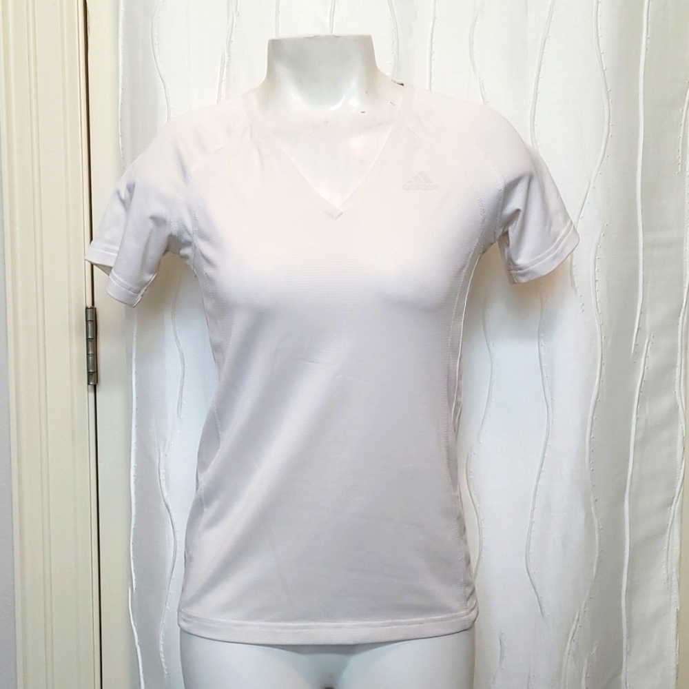 2 Adidas White Sport Tops